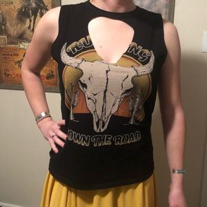 Western cut out shirt